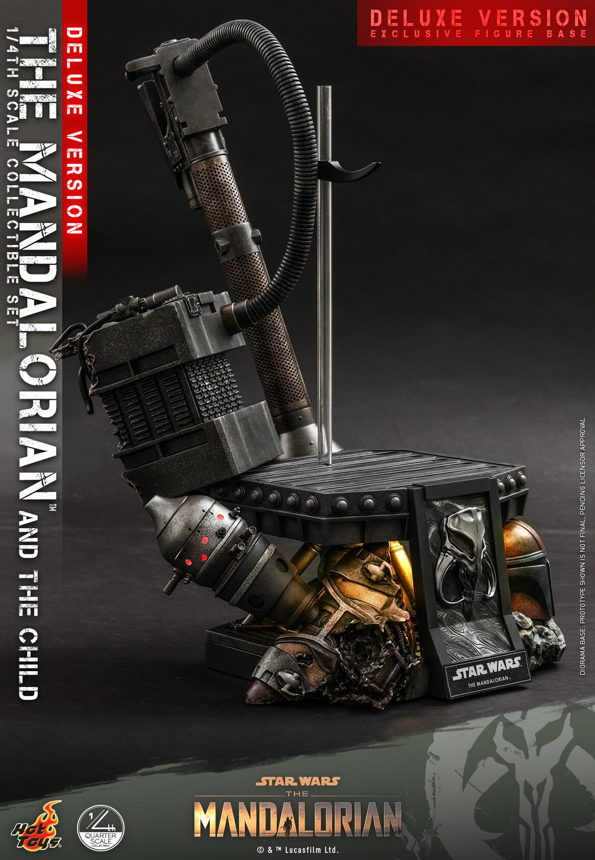 HOTTOYS 1/4 Mandalorian Baby Yoda Deluxe Articulated Figure QS017