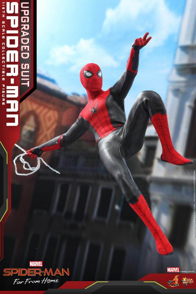 HOTTOYS 1/6 Spider-Man: Far From Home Upgraded Red and Black Suit Figure MMS542