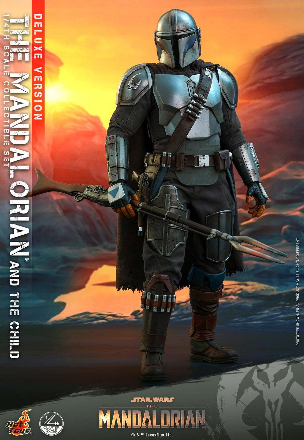 HOTTOYS 1/4 Mandalorian Baby Yoda Deluxe Articulated Figure QS017