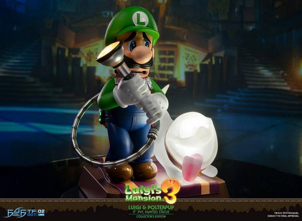 First 4 Figures 9-inch Luigi and Ghost Dogs, Haunted House 3, Luigi's Mansion 3 Figures, LM03CO
