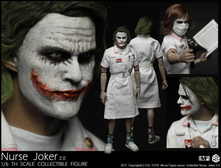 CGLTOYS MF11 1/6 Batman Nurse Clown 2.0 Double Headed Sculpture Action Figure