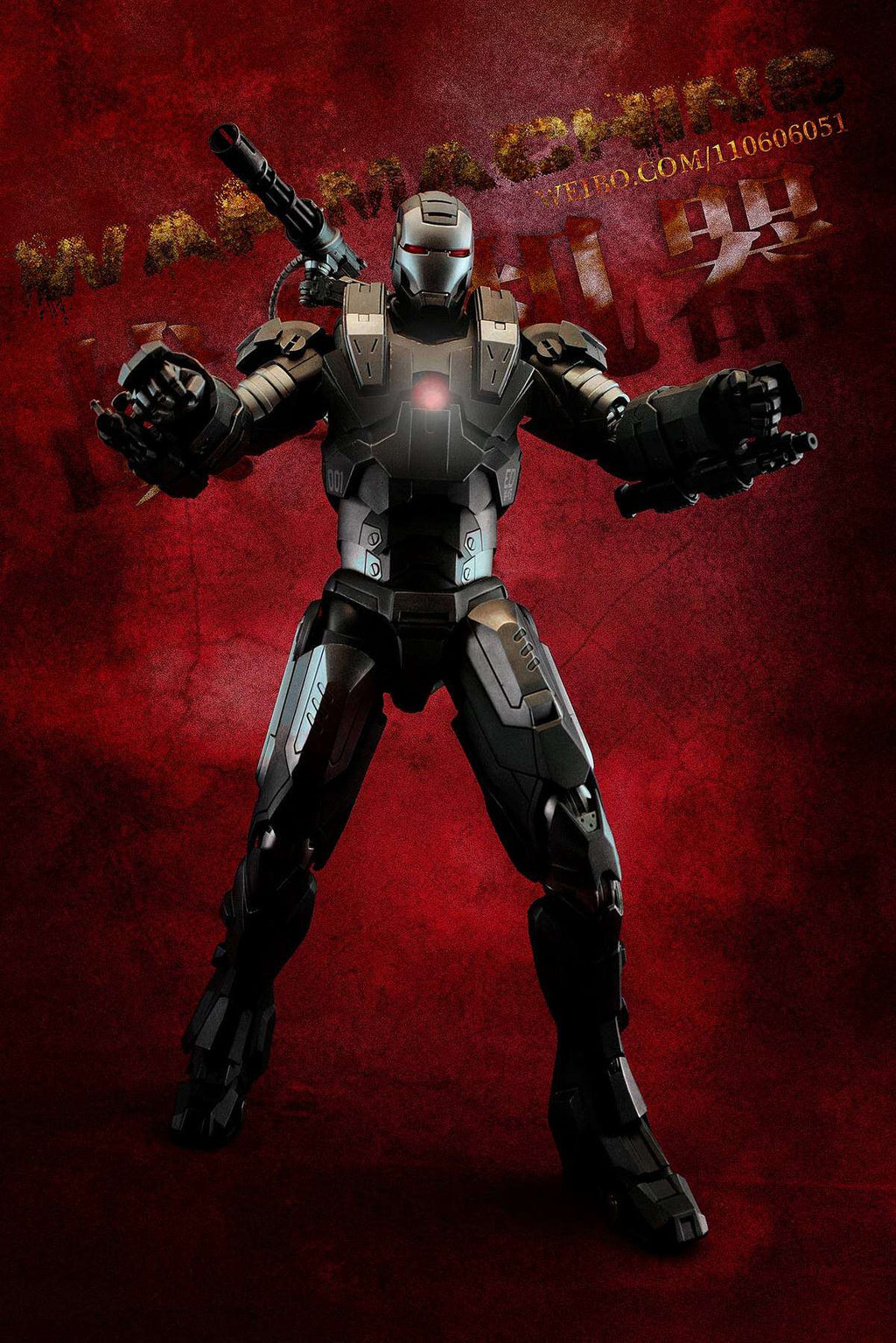 HotToys HT 1/6 Iron Man 2 Plastic War Machine 1.0 MK1 MMS120 Action Figure
