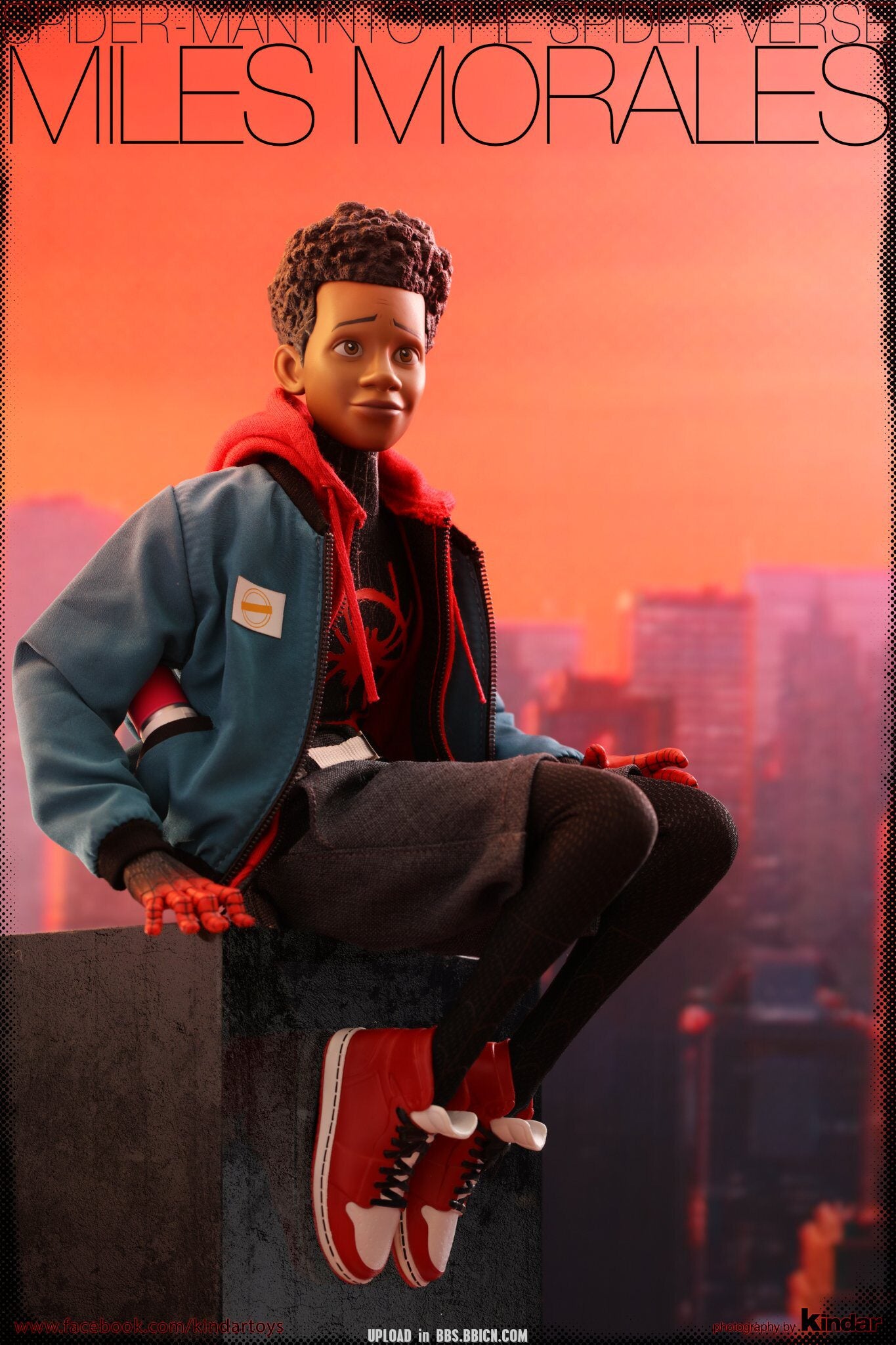 HT MMS567 Spider-Man Across the Parallel Universe Black Miles Action Figure