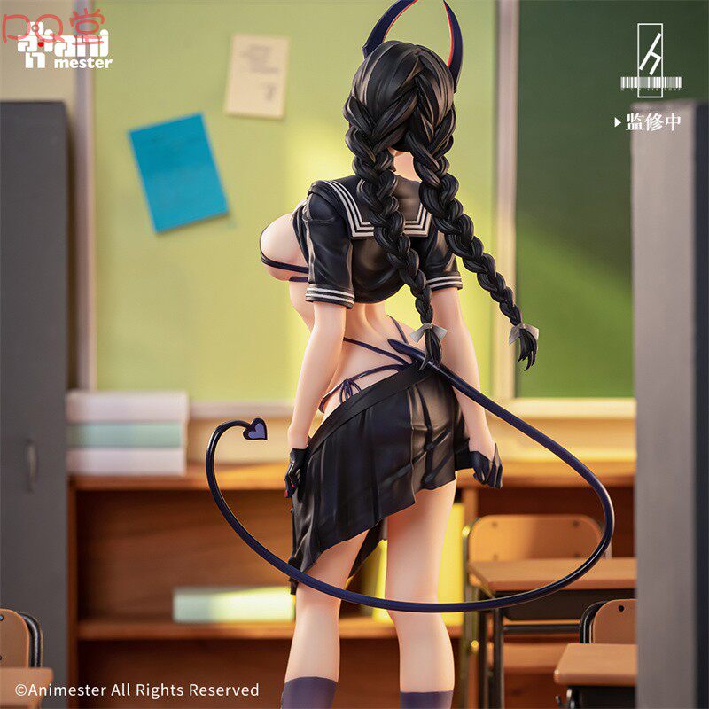 AniMester Succubus Disciplinary Committee Member Reina Figure with Water Decal Eyes and Replaceable Face