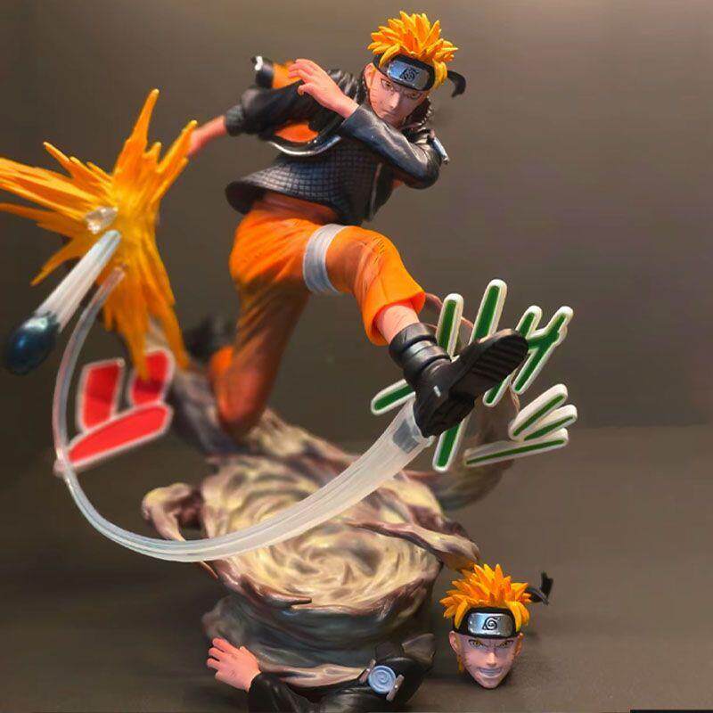 Naruto model ornaments with exquisite 23CM ninja series rescue Naruto double-headed sculpture limited edition