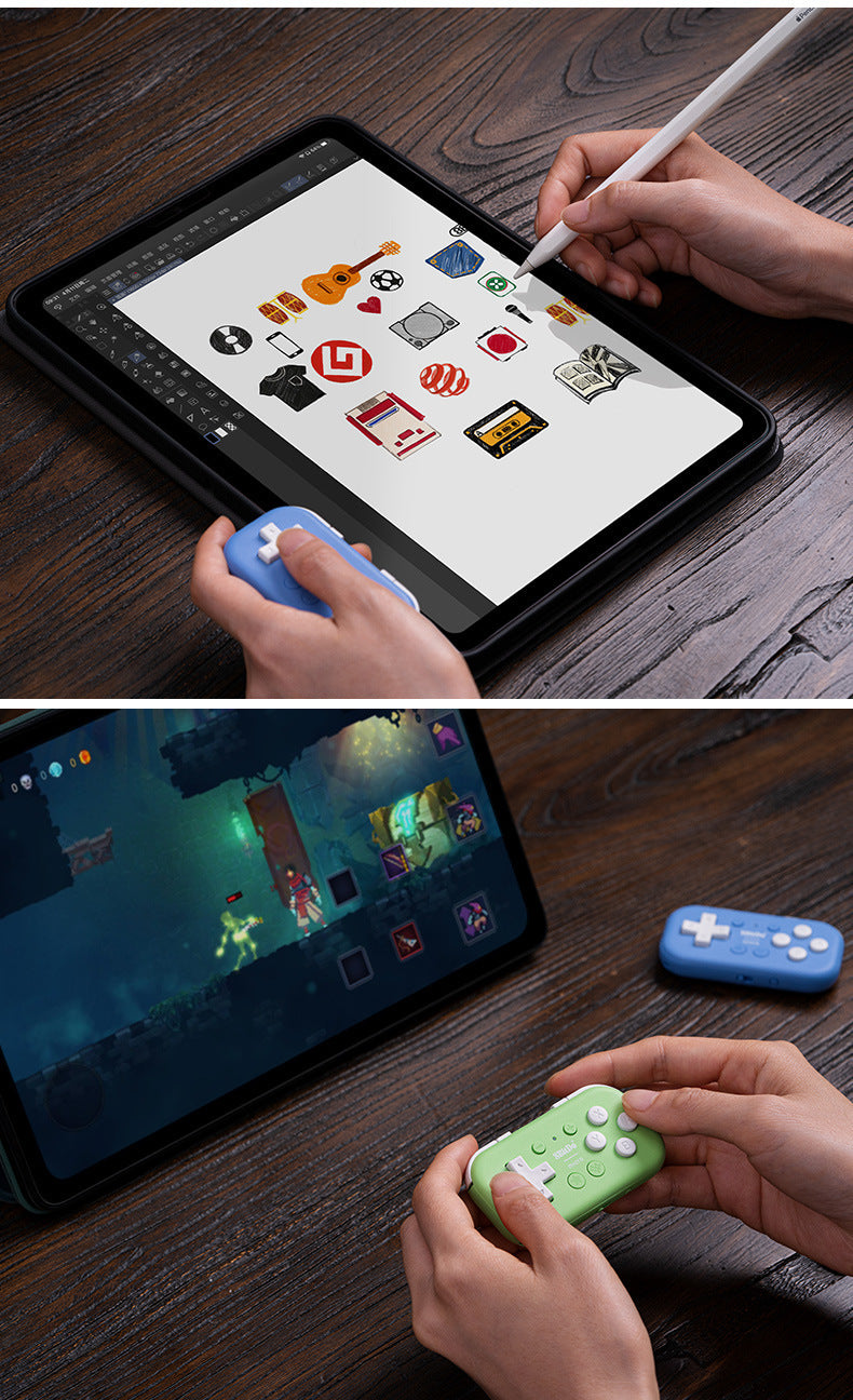 Micro Bluetooth Gamepad Pocket-sized Mini Controller for Switch, Android, and Raspberry Pi