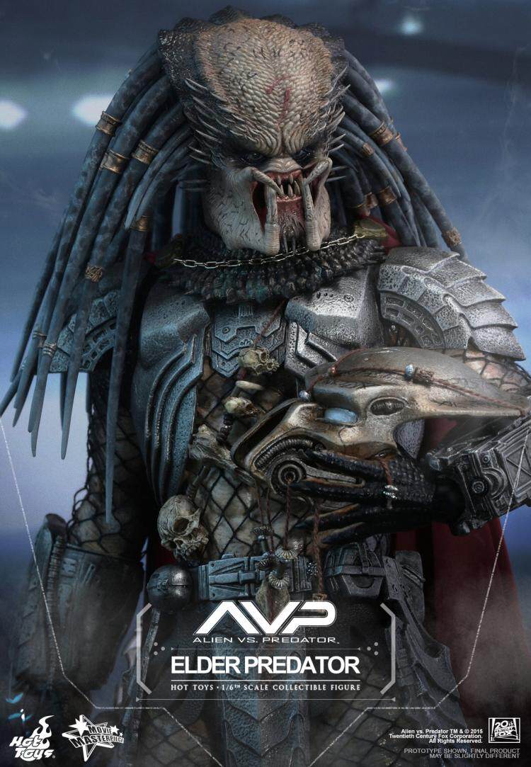 HOTTOYS 1/6 AVP Alien vs. Predator: Elder Red Robe 2.0 Articulated Figure MMS325