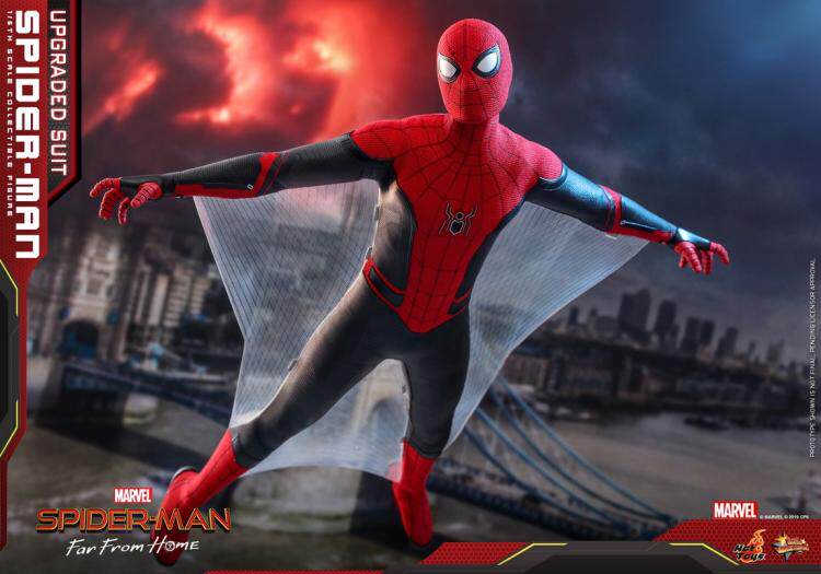 HOTTOYS 1/6 Spider-Man: Far From Home Upgraded Red and Black Suit Figure MMS542