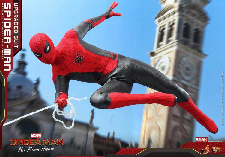HOTTOYS 1/6 Spider-Man: Far From Home Upgraded Red and Black Suit Figure MMS542