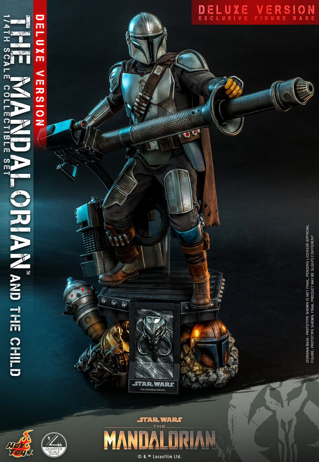 HOTTOYS 1/4 Mandalorian Baby Yoda Deluxe Articulated Figure QS017