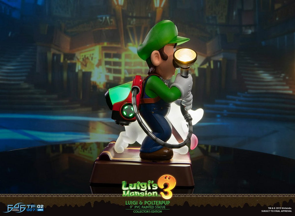 First 4 Figures 9-inch Luigi and Ghost Dogs, Haunted House 3, Luigi's Mansion 3 Figures, LM03CO