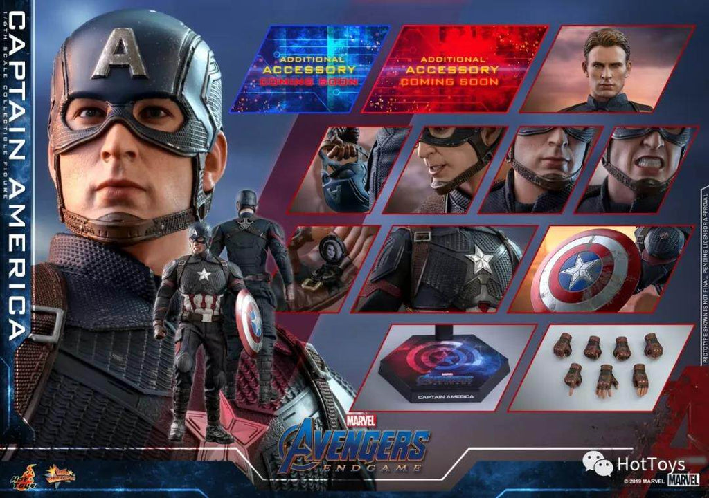 Hottoys1/6HT Avengers 4 Endgame Captain America A4 Captain America 7.0MMS536  action figures