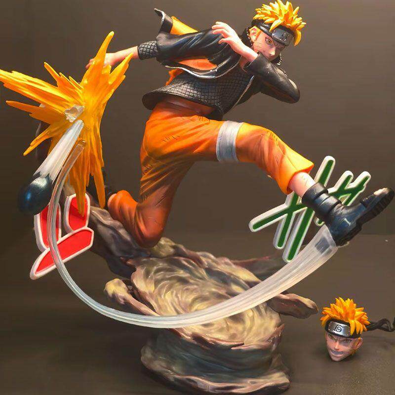 Naruto model ornaments with exquisite 23CM ninja series rescue Naruto double-headed sculpture limited edition