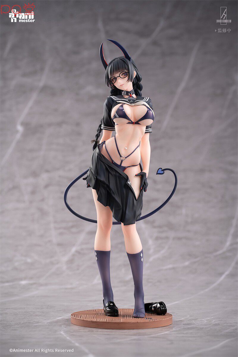 AniMester Succubus Disciplinary Committee Member Reina Figure with Water Decal Eyes and Replaceable Face