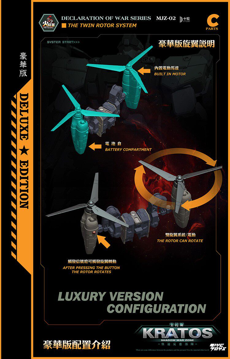 Fire General: Shadow Zone — KRATOS (1/100 Scale) Pre-assembled Mecha Figure