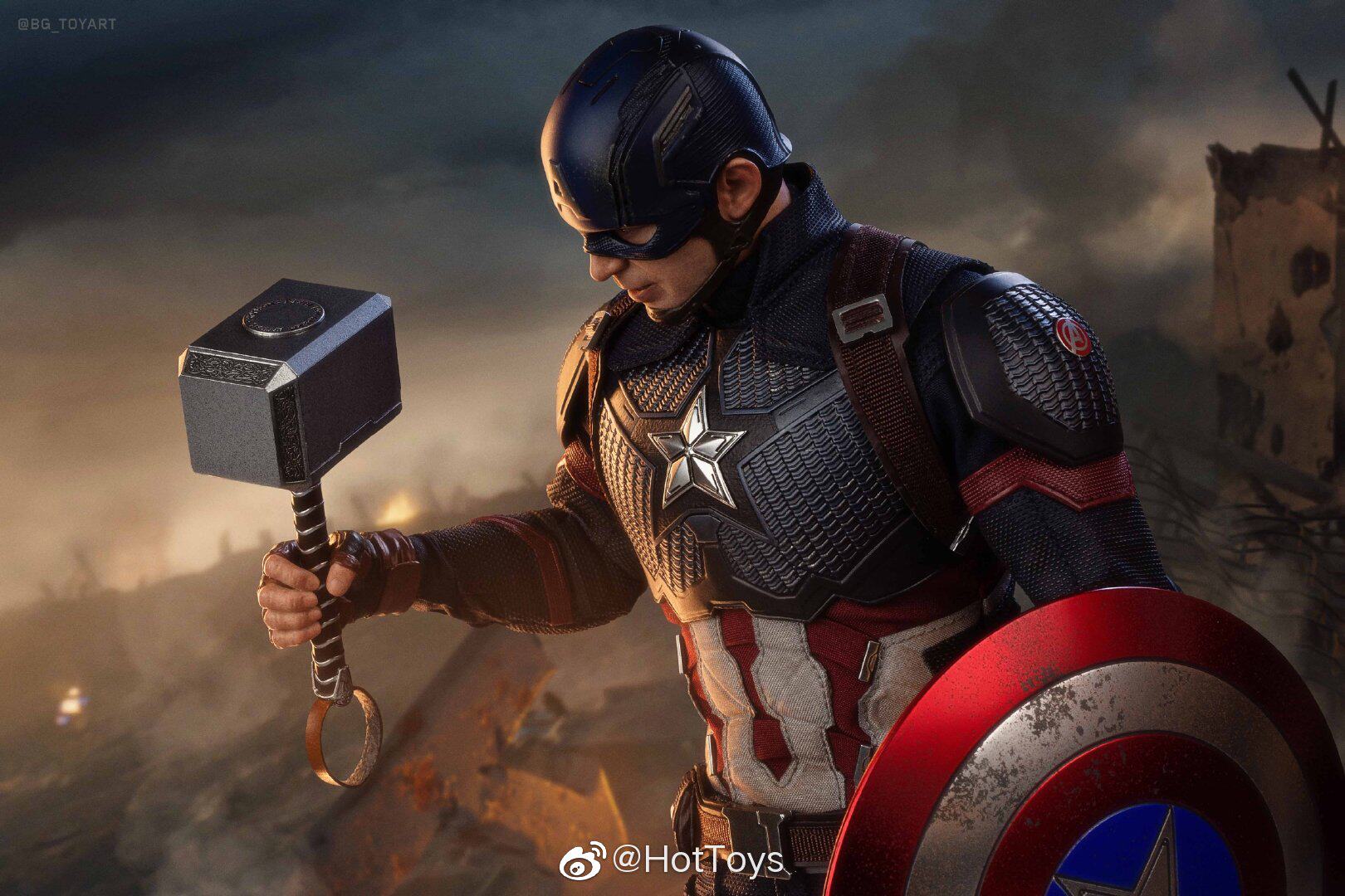 HOTTOYS HT 1/6 Avengers: Endgame Captain America 7.0 Articulated Soldier Figure MMS536