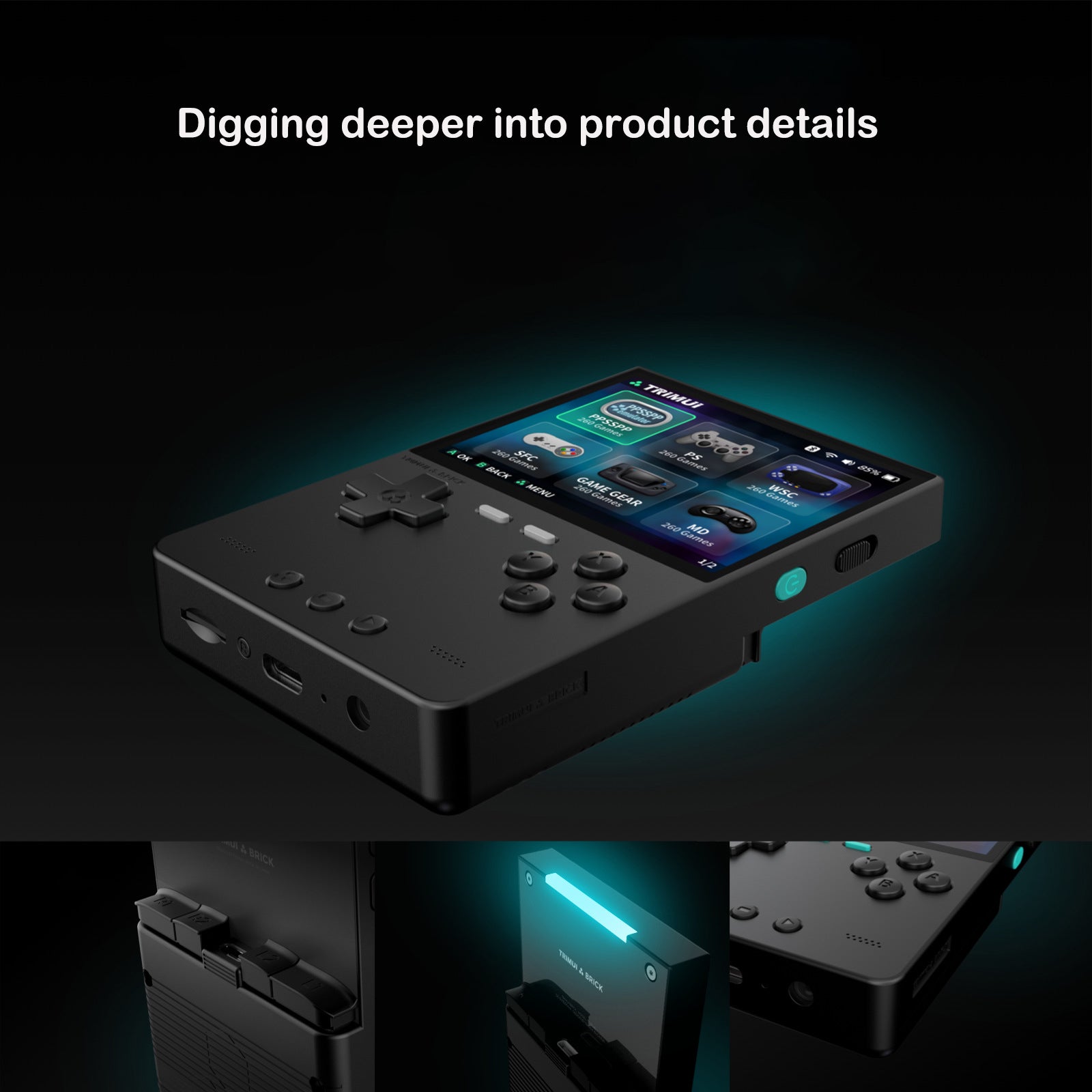 3.2 IPS Screen Retro Game Console,  Linux System Portable Video Arcade Gaming