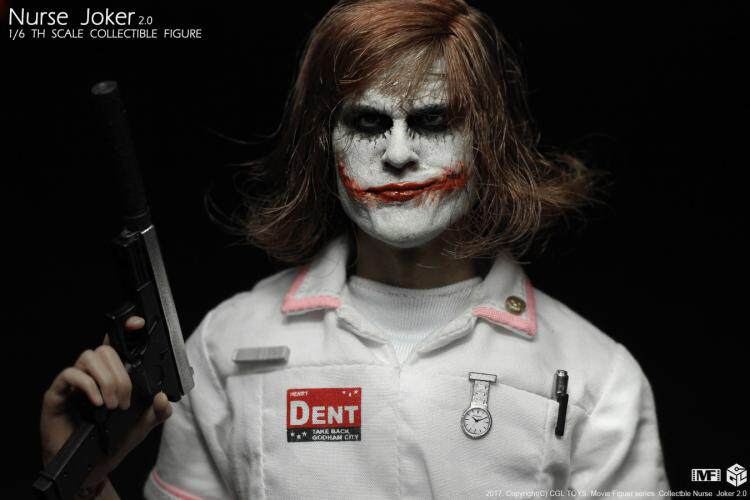 CGLTOYS MF11 1/6 Batman Nurse Clown 2.0 Double Headed Sculpture Action Figure