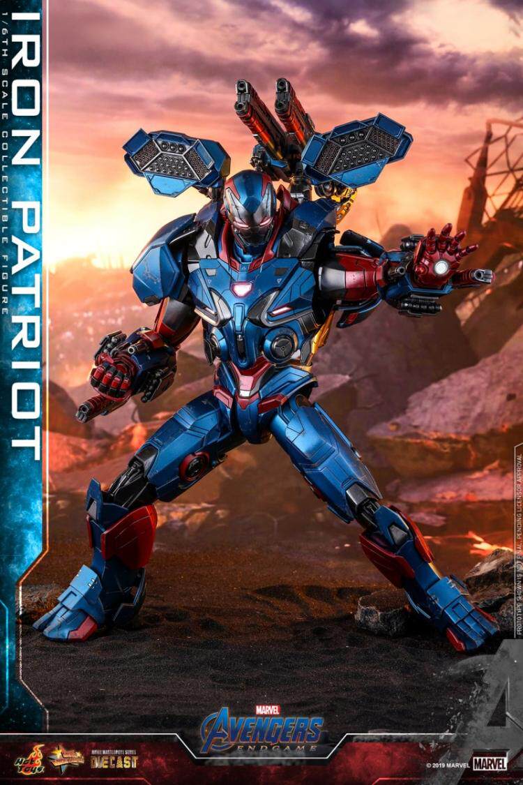HOTTOYS 1/6 Alloy Avengers 4 Iron Patriot War Machine Action Figure