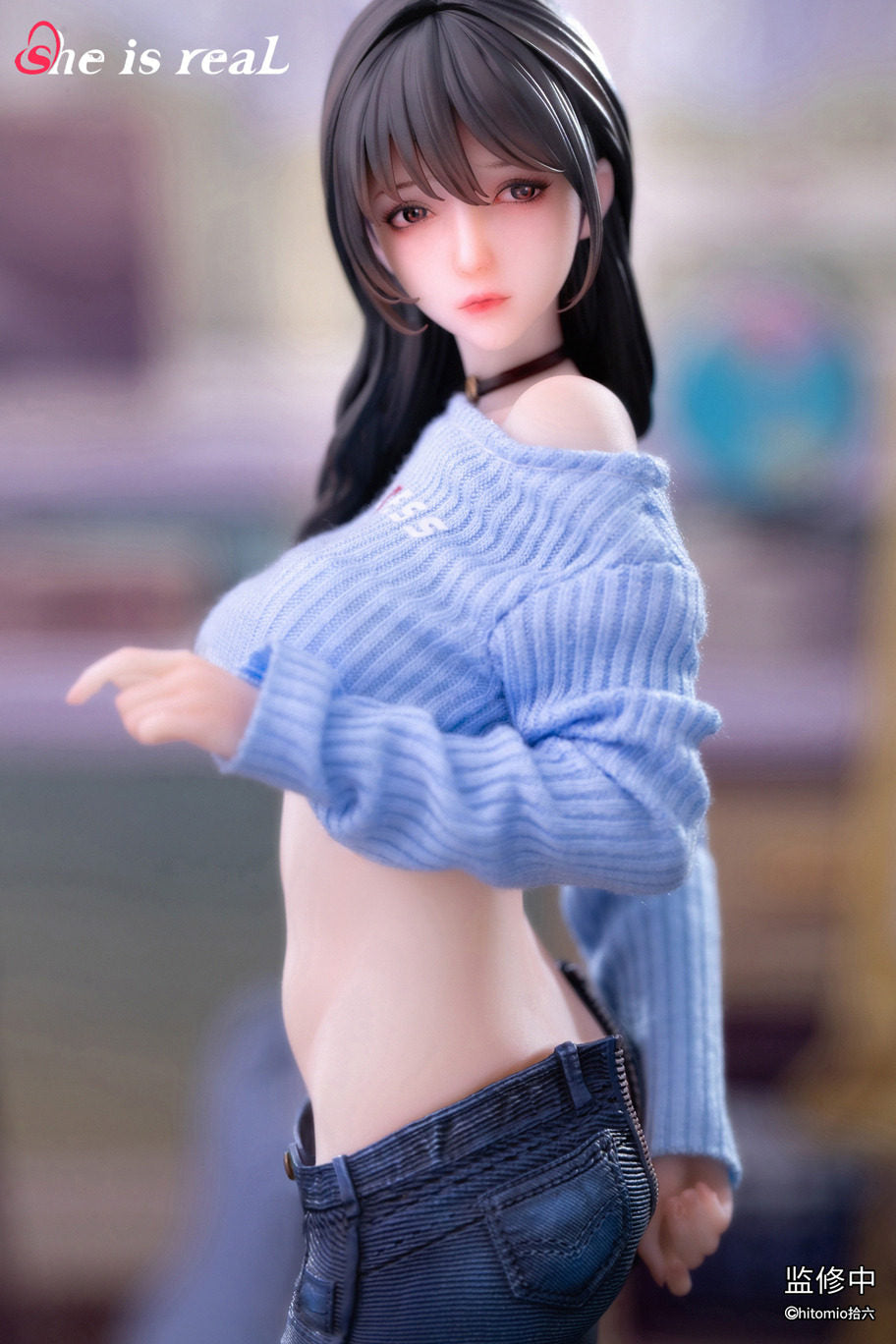 She is real: Hitomio 16 — "Guitar Girl" — Statue-Grade Head Sculpt Figure (Includes Bonus Item) Licensed Version