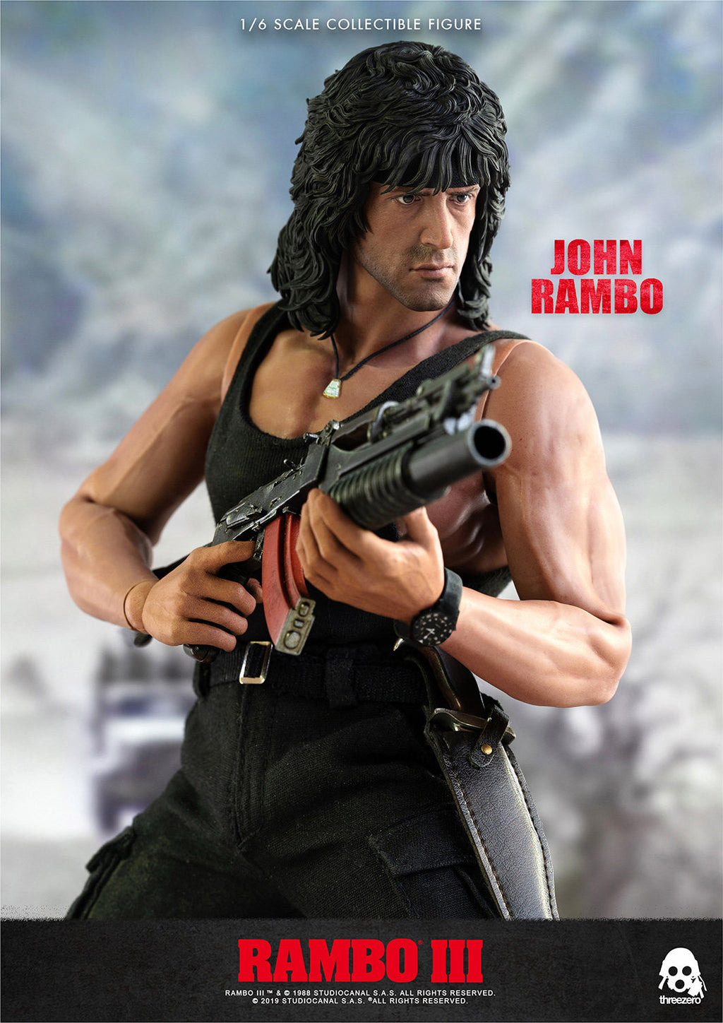 Threezero 3A 1/6 First Blood 3 Rambo Stallone Figure 3Z0169