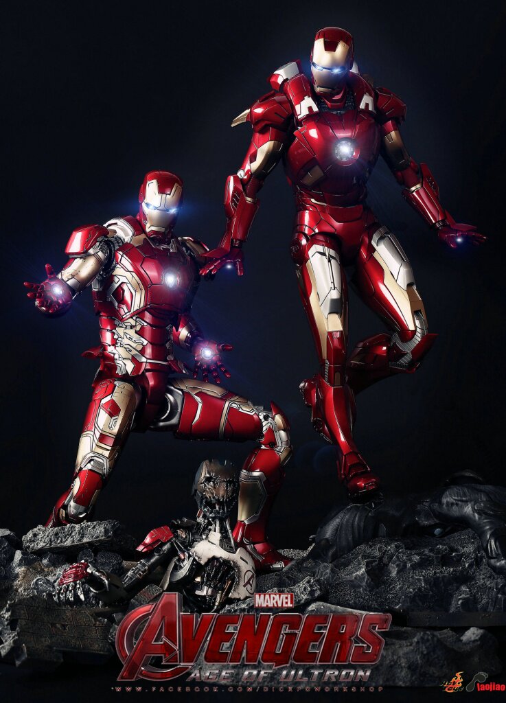 HOTTOYS HT MMS185 MK7 1.0VIP 1/6 Avengers Iron Man Plastic Action Figure