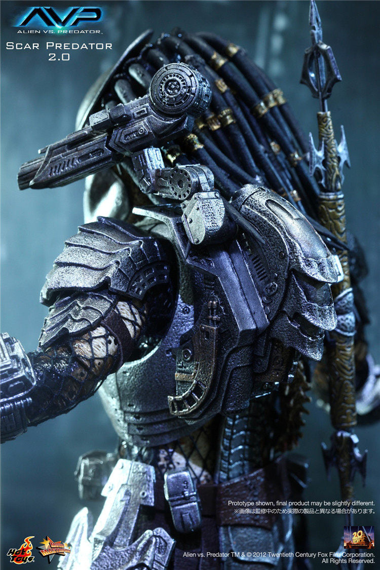HOTTOYS 1/6 AVP Alien vs. Predator 2.0 Scar Action Figure MMS190