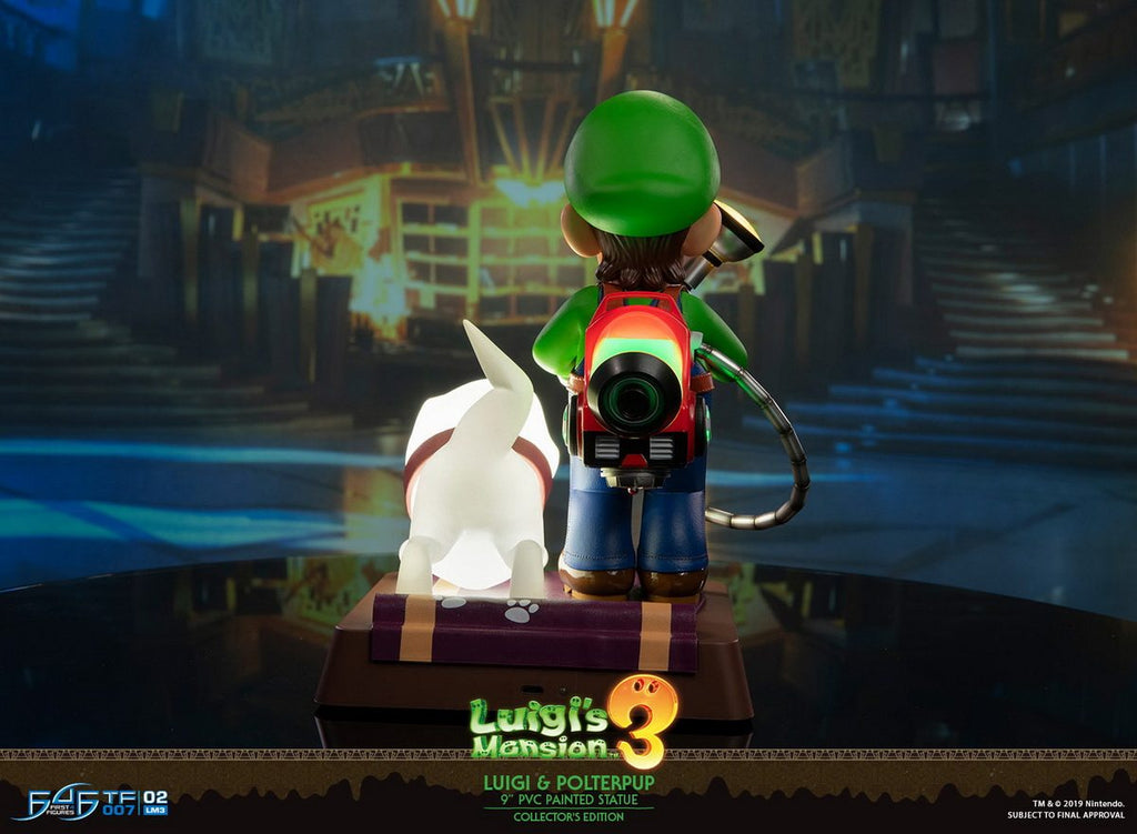 First 4 Figures 9-inch Luigi and Ghost Dogs, Haunted House 3, Luigi's Mansion 3 Figures, LM03CO