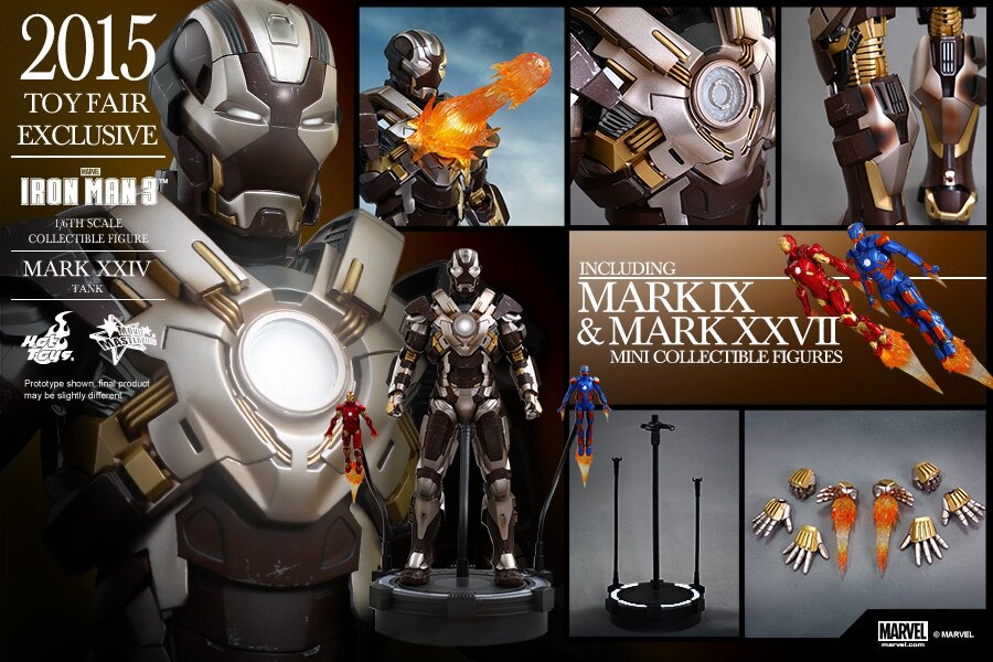 HOTTOYS HT MMS303 1/6 Iron Man MK24 2015 Venue Limited Tank Action Figure