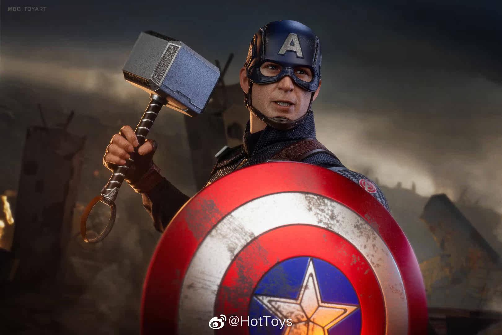 HOTTOYS HT 1/6 Avengers: Endgame Captain America 7.0 Articulated Soldier Figure MMS536