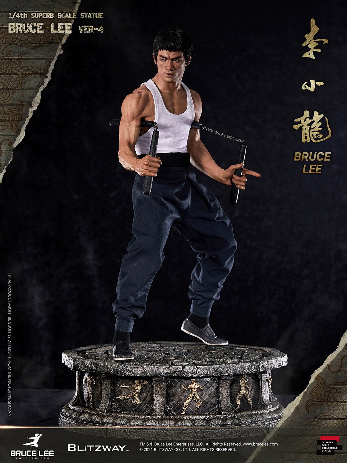 Blitzway 1/4 Bruce Lee Statue, 4th Edition, BW-SS-20901