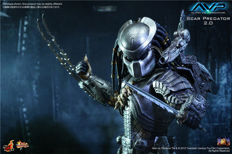 HOTTOYS 1/6 AVP Alien vs. Predator 2.0 Scar Action Figure MMS190
