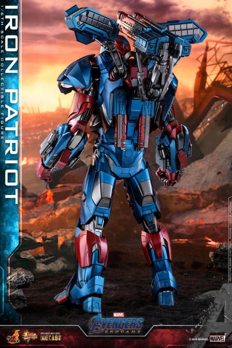 HOTTOYS 1/6 Alloy Avengers 4 Iron Patriot War Machine Action Figure