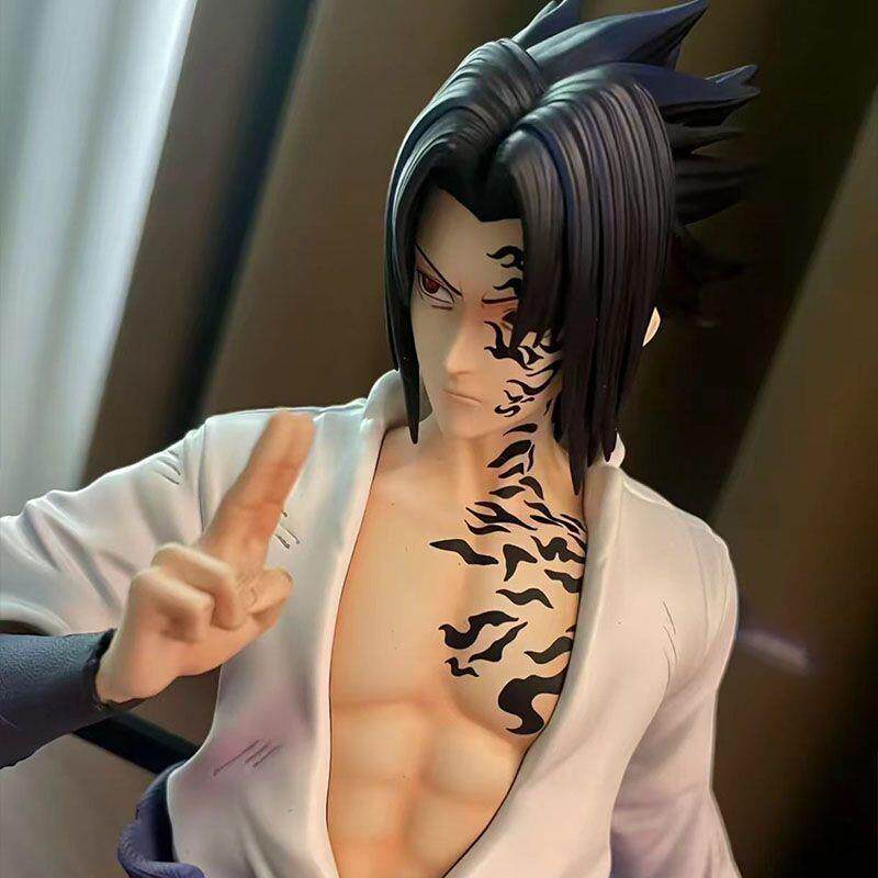 Naruto large size 33CM luminous curse seal Sasuke figure model GK statue figure