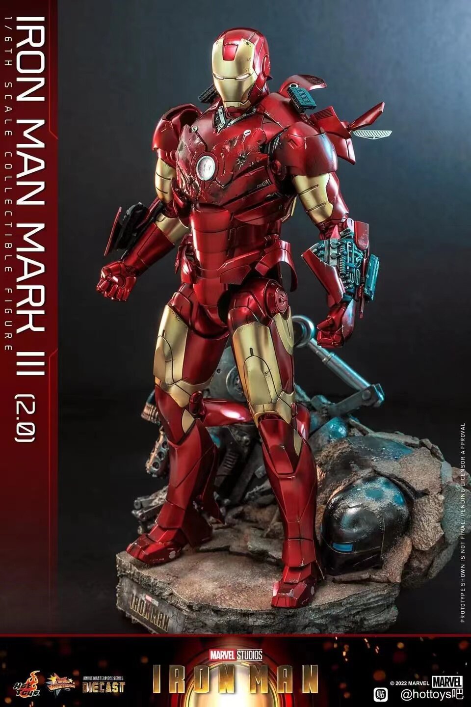 HOTTOYS 1/6 Iron Man Mark 3 MK3 Alloy Articulated Figure MMS664D48