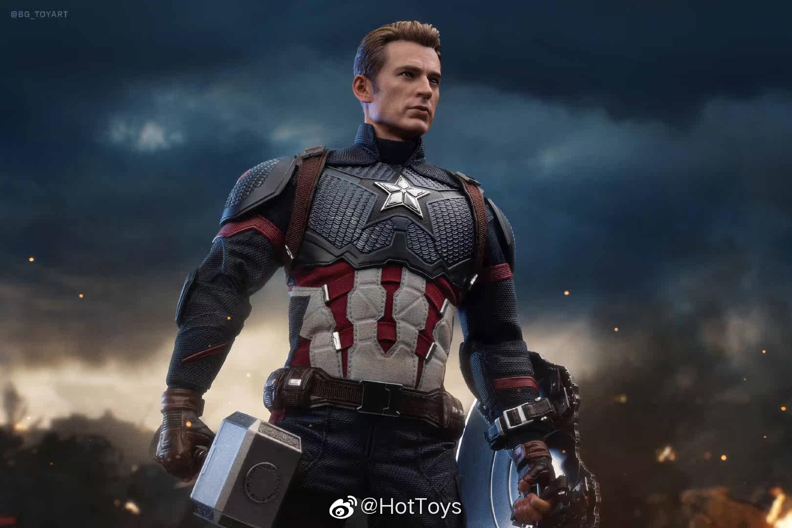 HOTTOYS HT 1/6 Avengers: Endgame Captain America 7.0 Articulated Soldier Figure MMS536