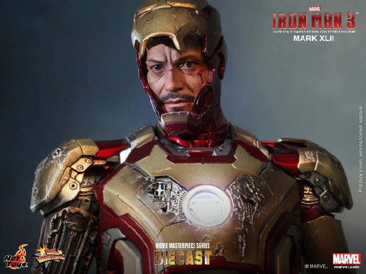 HOTTOYS HT MMS197D02 Iron Man 3 1/6 MK42 die-cast alloy Tony Love action figure