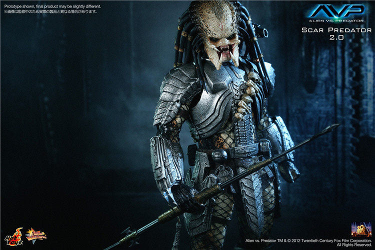 HOTTOYS 1/6 AVP Alien vs. Predator 2.0 Scar Action Figure MMS190