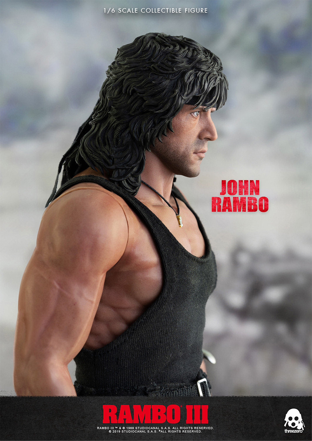 Threezero 3A 1/6 First Blood 3 Rambo Stallone Figure 3Z0169