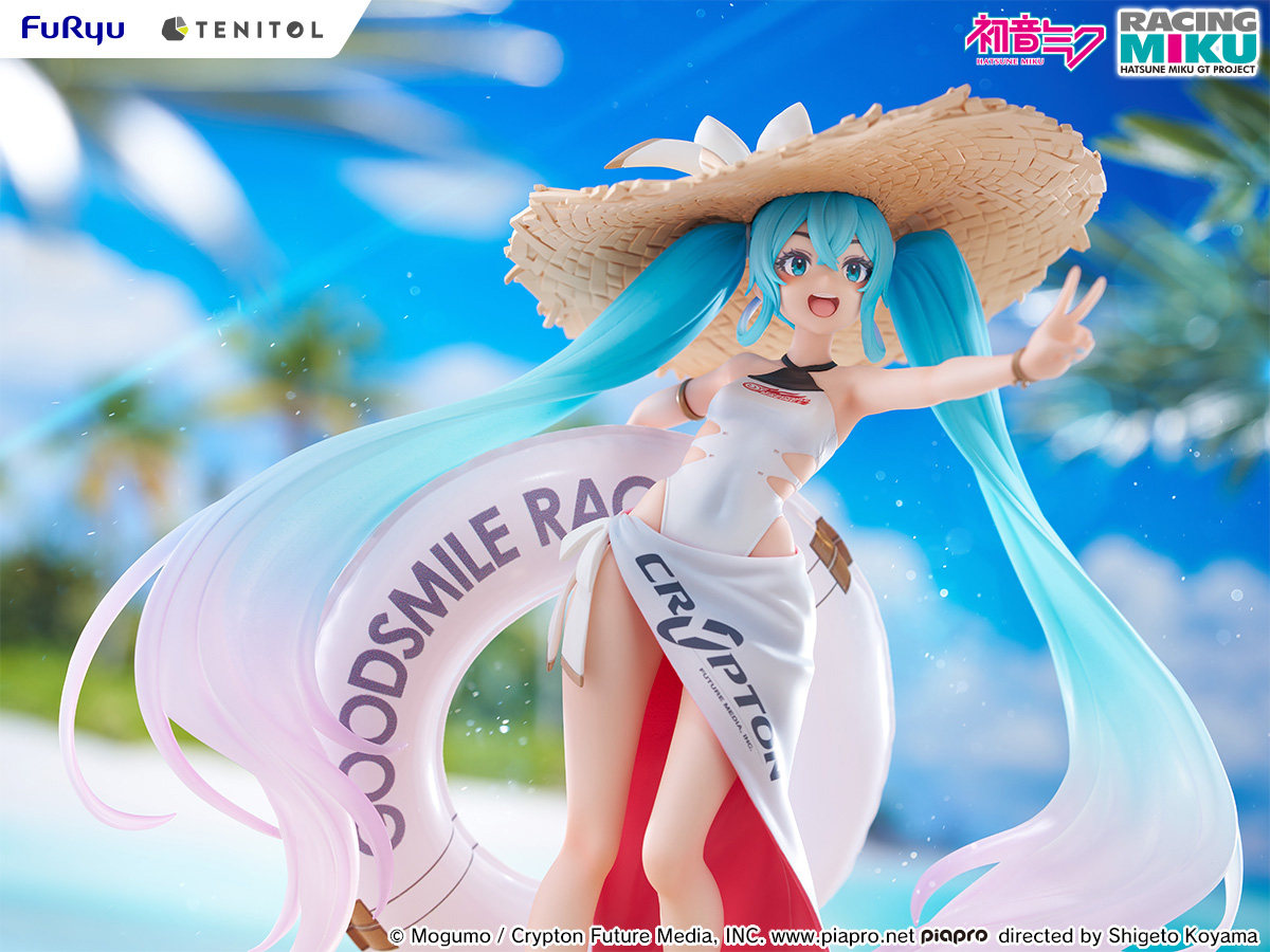 21cm FuRyu Hatsune Miku Racing Miku 2024 Tropical Figure