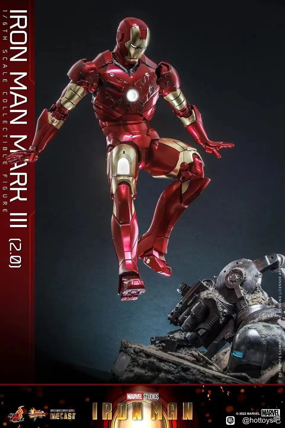 HOTTOYS 1/6 Iron Man Mark 3 MK3 Alloy Articulated Figure MMS664D48