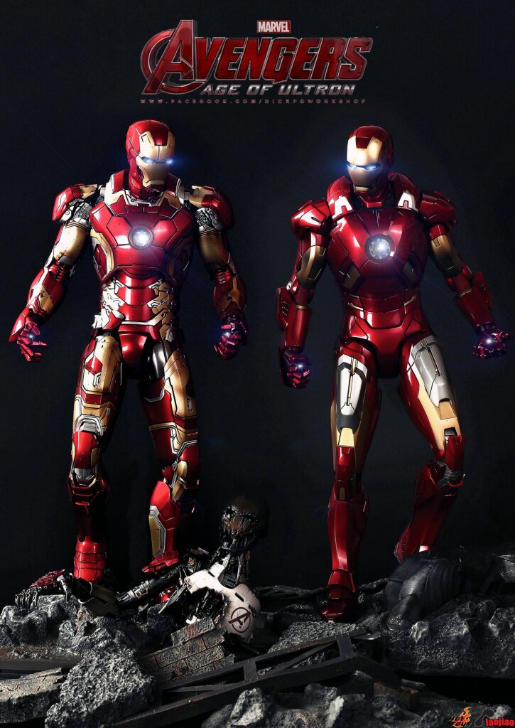 HOTTOYS HT MMS185 MK7 1.0VIP 1/6 Avengers Iron Man Plastic Action Figure