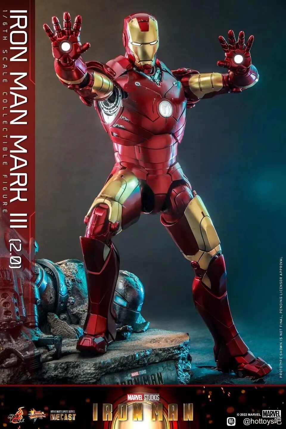 HOTTOYS 1/6 Iron Man Mark 3 MK3 Alloy Articulated Figure MMS664D48