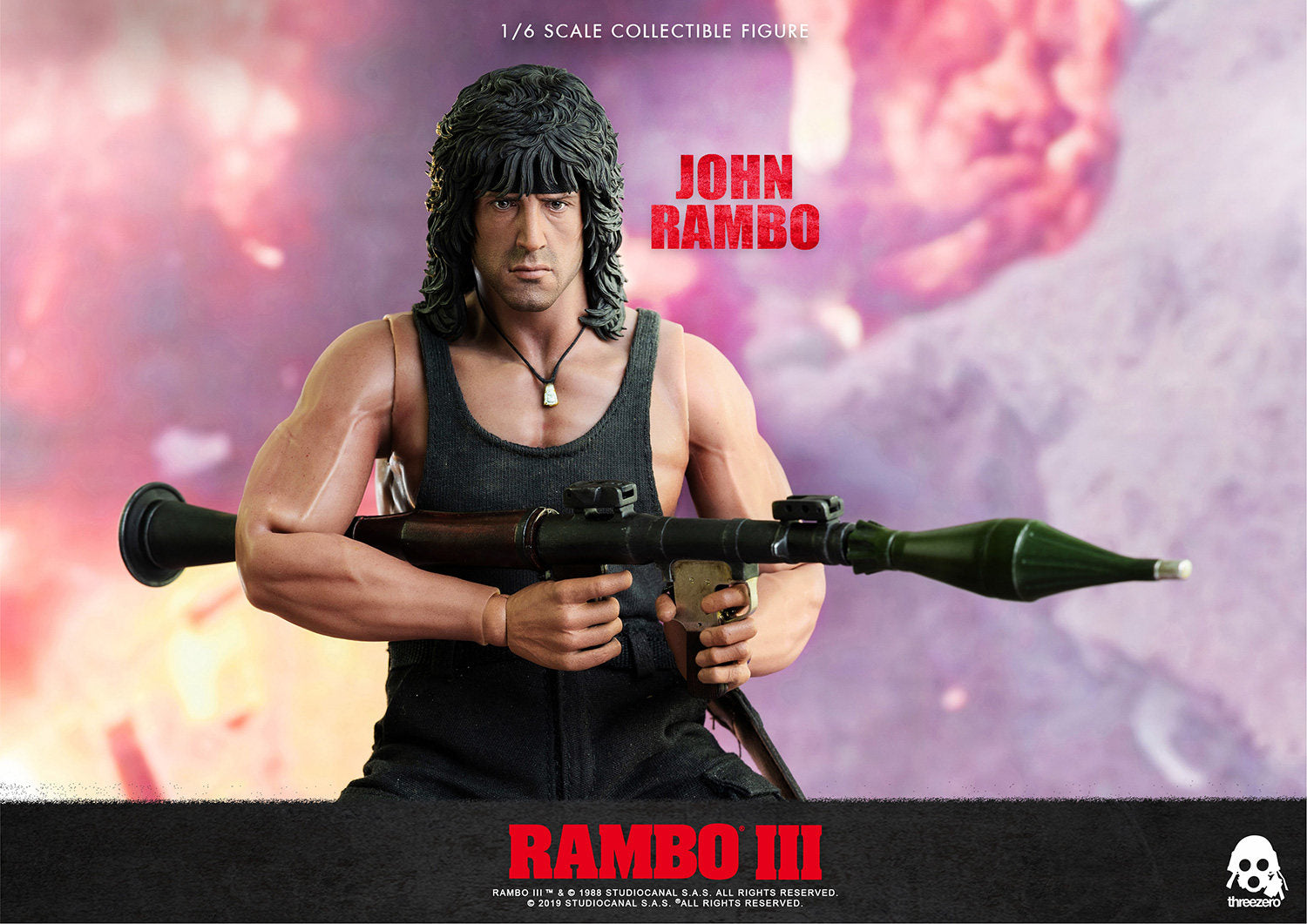 Threezero 3A 1/6 First Blood 3 Rambo Stallone Figure 3Z0169