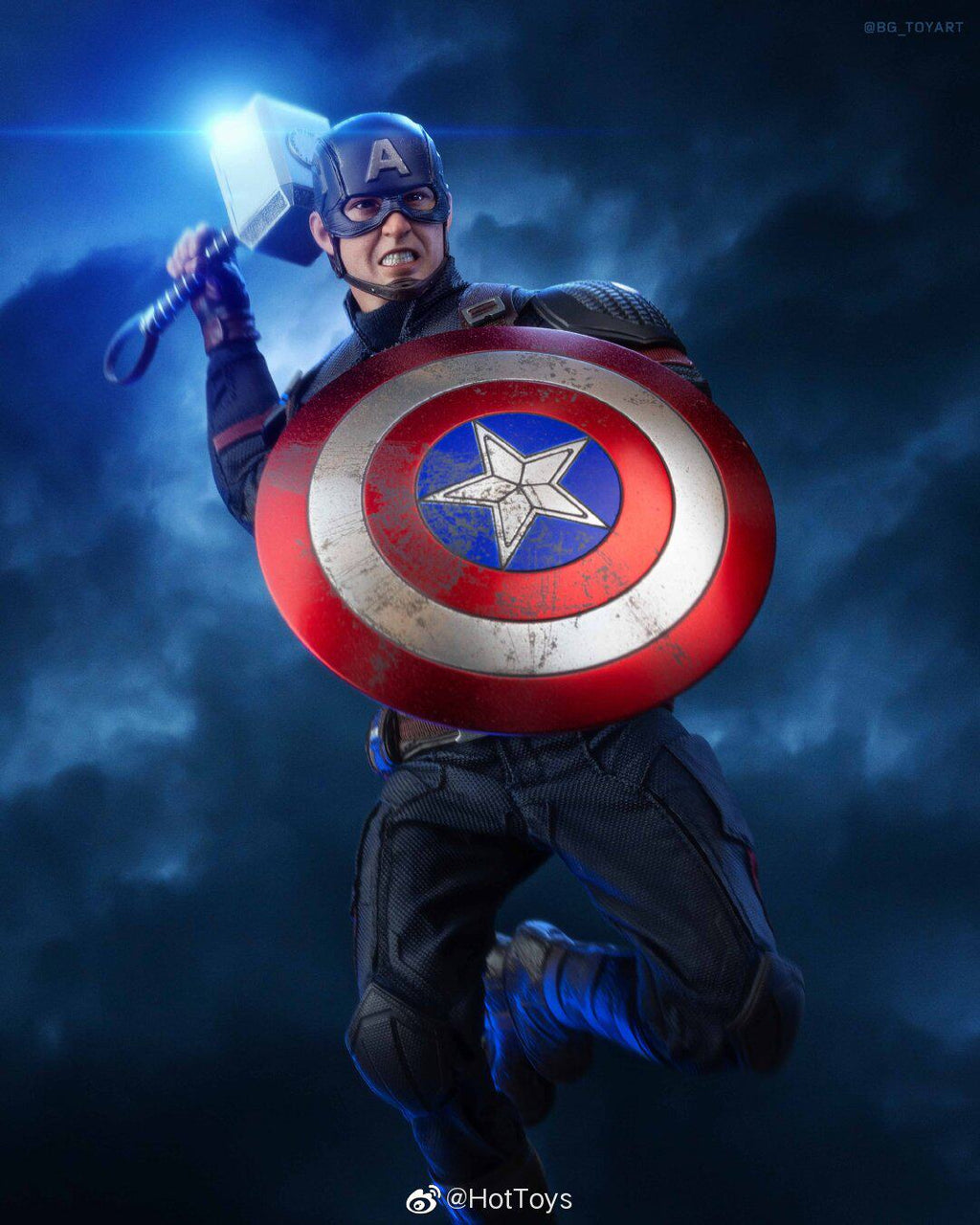 HOTTOYS HT 1/6 Avengers: Endgame Captain America 7.0 Articulated Soldier Figure MMS536