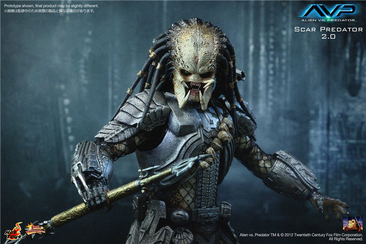 HOTTOYS 1/6 AVP Alien vs. Predator 2.0 Scar Action Figure MMS190