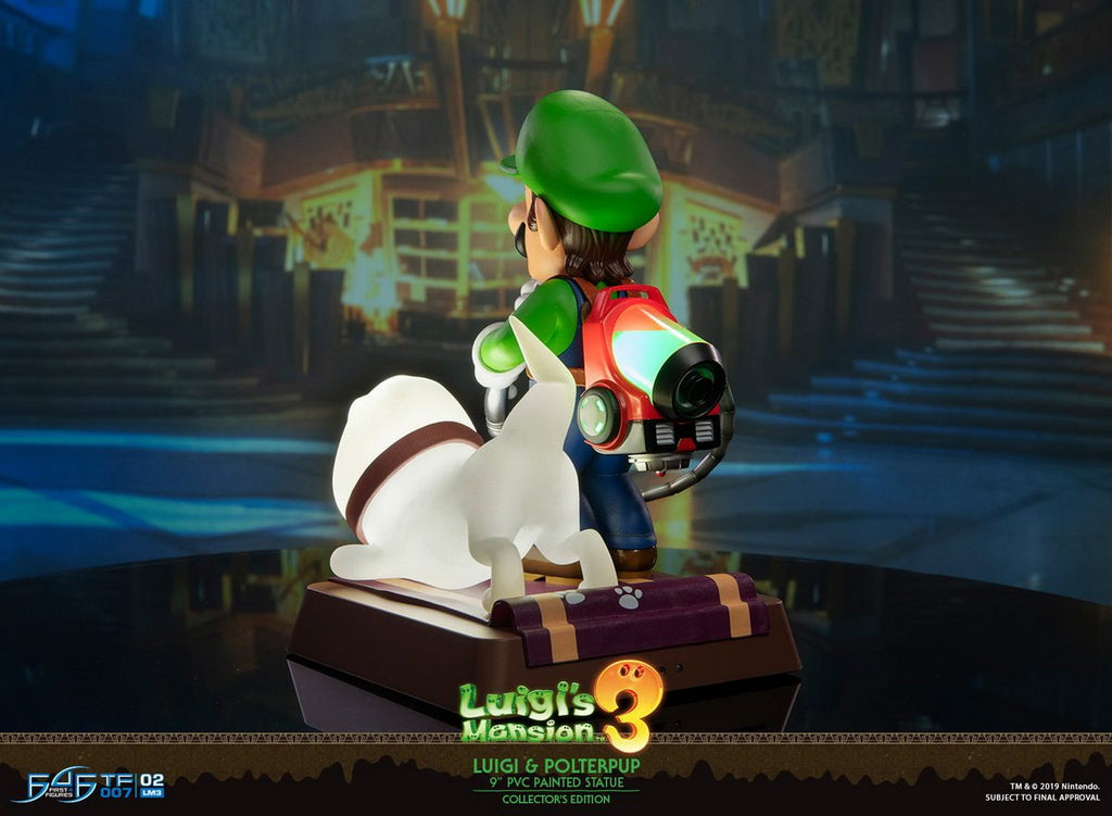 First 4 Figures 9-inch Luigi and Ghost Dogs, Haunted House 3, Luigi's Mansion 3 Figures, LM03CO