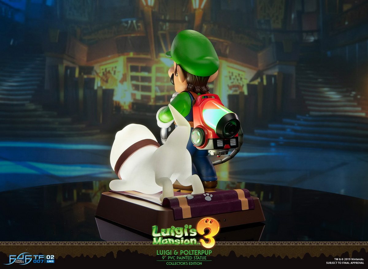 First 4 Figures 9-inch Luigi and Ghost Dogs, Haunted House 3, Luigi's Mansion 3 Figures, LM03CO
