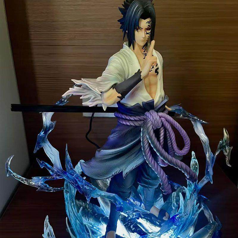 Naruto large size 33CM luminous curse seal Sasuke figure model GK statue figure