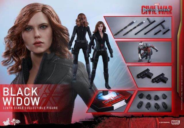 HotToys HT 1/6 MMS365 Captain America 3 Civil War Black Widow 5.0 action figures